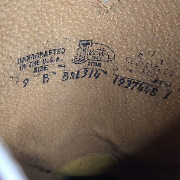 Justin Bent Rail Square Toe Western Boots Women’s 9B Leather Cowgirl Rodeo - Picture 9 of 9